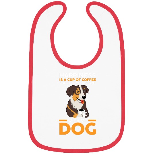 Coffee Dog Australian Shepherd 1 Bibs