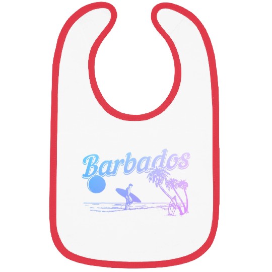 Barbados Surf Beach vintages Retro Souvenir Surfing Surfer 2 Bibs