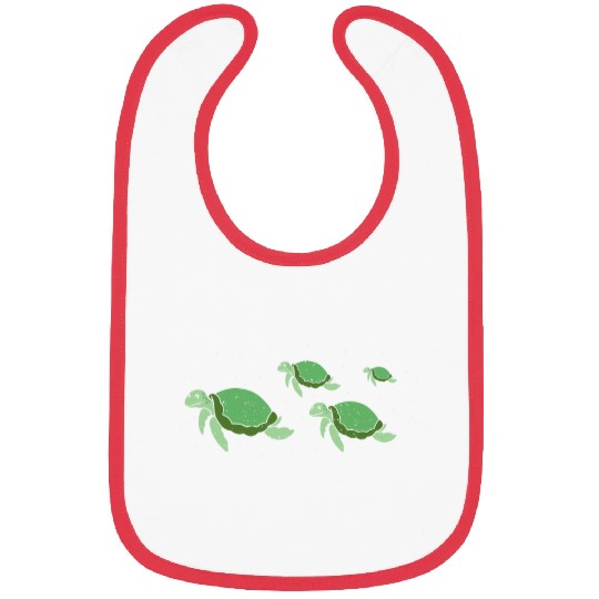 Turtle Pet Coral Sayings Bibs
