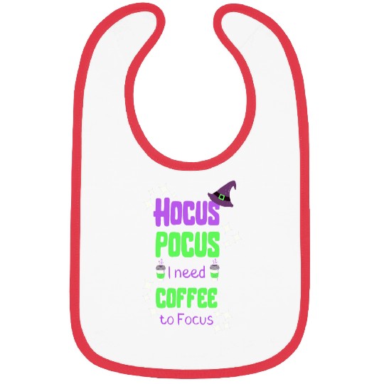 Coffee Fun Hocus Pocus Coffee to Focus Halloween Bibs