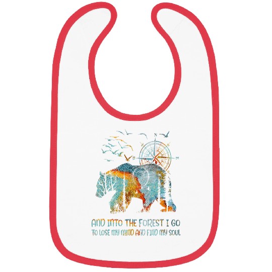 Bear Pet Mama Bear Retro Funny Forest Decor Bibs
