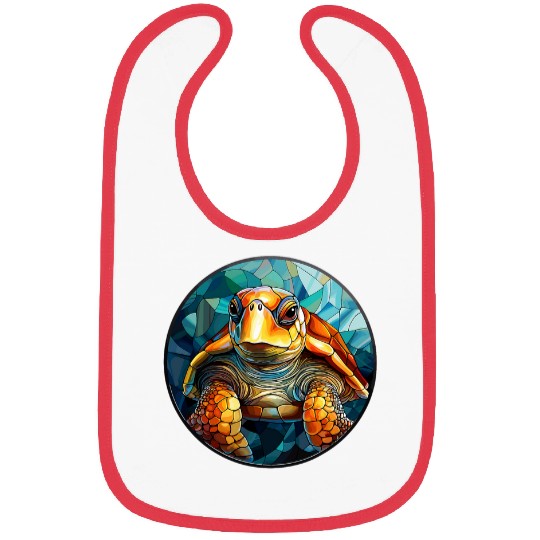 Turtle Pet Aesthetic Stained Glass Turtle Bibs
