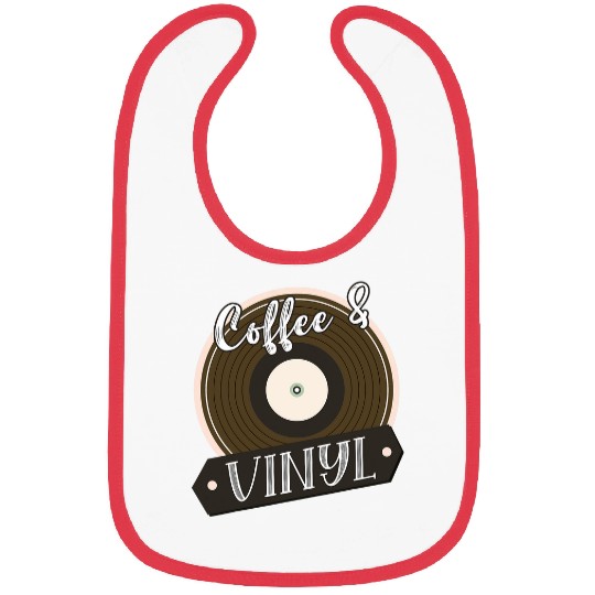 Coffee Fun And Vinyl Vinyl Bibs