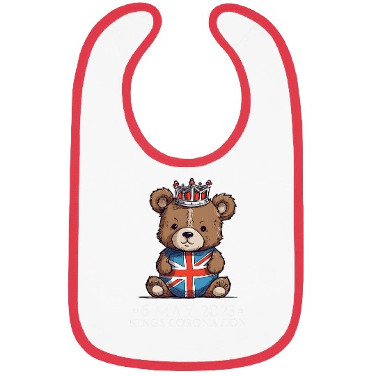 Bear Pet teddy Royal bear King s Coronation Union Jack Charles 2 Bibs