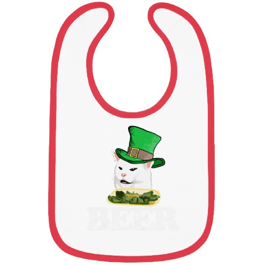 Beer Fun BEER Funny Drunk Arguing Cat Meme St Patricks Day Bibs