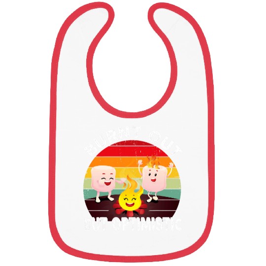 Burnt Out But Optimistic Retro vintages Sunset Camping Bibs