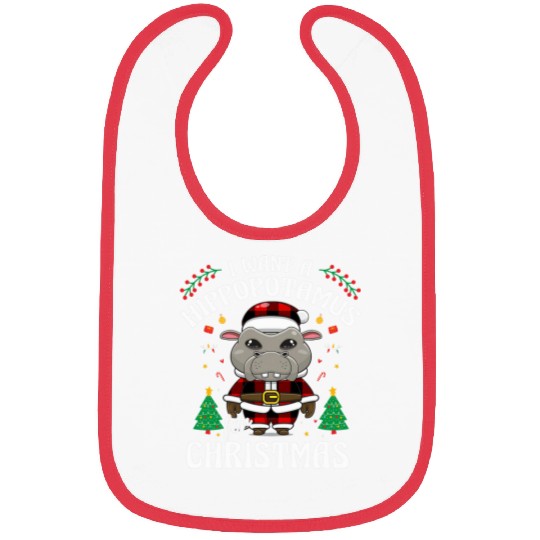 Hippo Pet I Want A Hippopotamus For Christmas Bibs