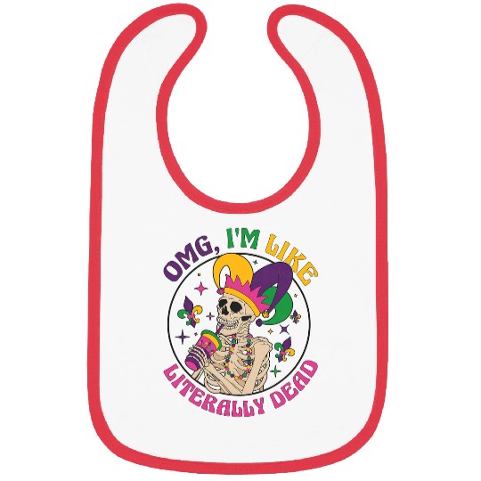 Coffee Fun Omg Im Like Literally Deads Mardi Gras Skeletons Coffee Bibs
