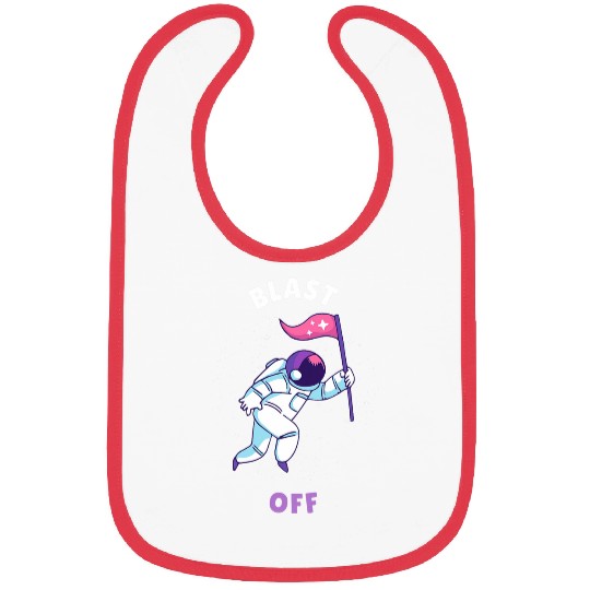 Blast Off Cool Retro Astronaut Designs Present Bibs