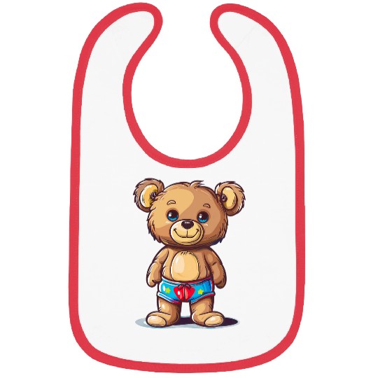 Bear Pet Teddy Bear with swimming trunks for Pool Weather Lovers Bibs