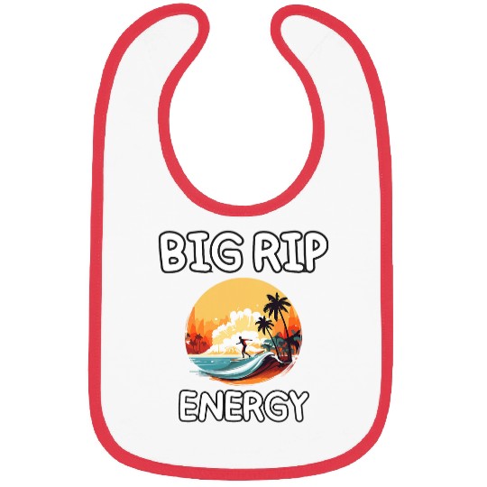 Big Rip Energy Funny Surf Surfer Surfing Bibs