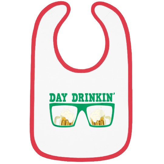 Beer Fun Day Drinking beer sunglasses funny Saint Patrick s Day Bibs