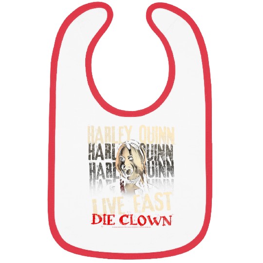 suicides Squad Harley Quinn Live Fast Die Clown Bibs