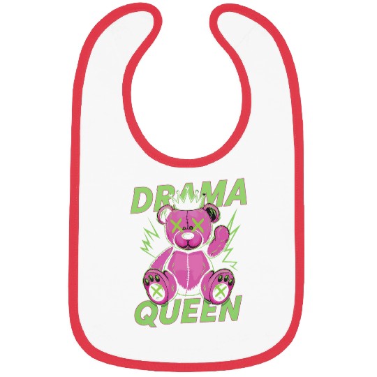 Bear Pet Drama Queen Teddy bear Dark Humor Bibs