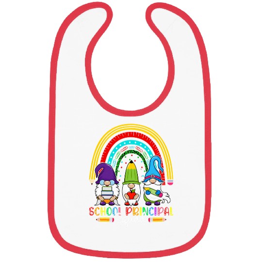 Rainbow Gnome School Principal Teacher Squad Leopard Bibs