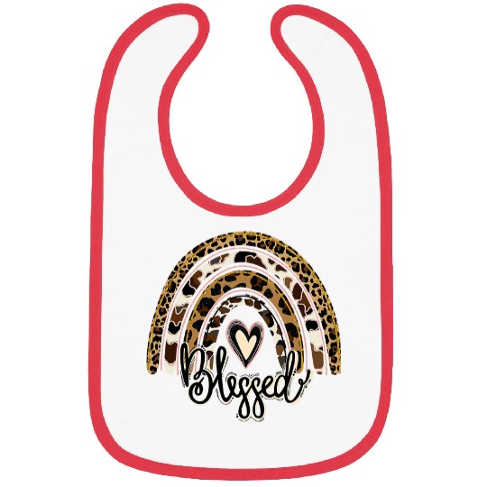 blessed leopard rainbow 2christian easter day religious Bibs