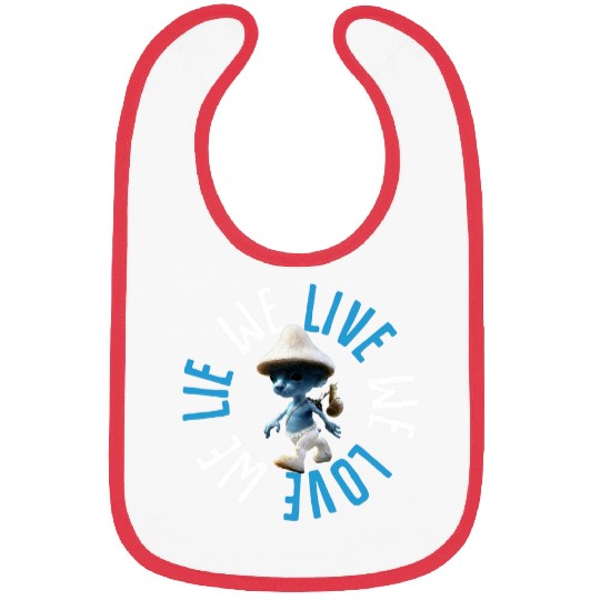 Blue Mushroom Cat Meme We Live We Love We Lie Bibs