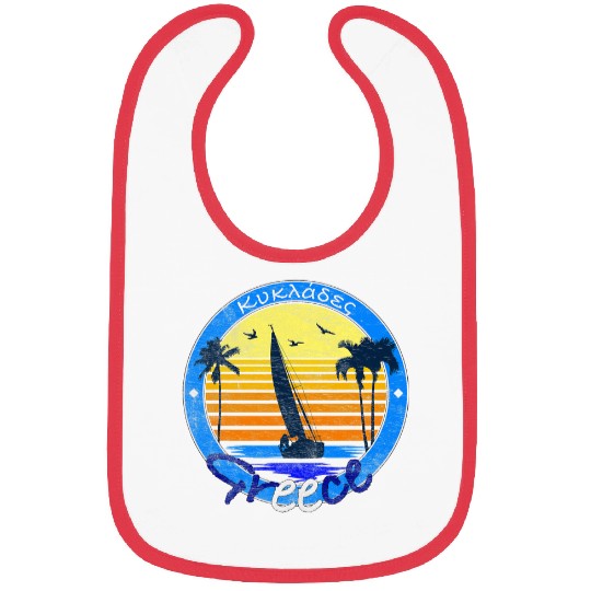 Greece Sailing Cyclades Mediterranean Sea Bibs