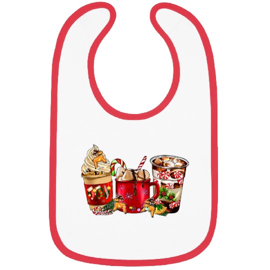 Coffee Fun Hot Cocoa Christmas Drinks Bibs