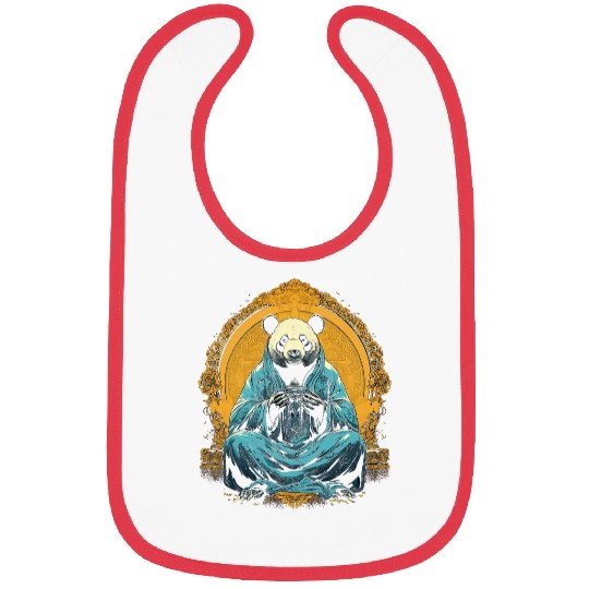 Panda Pet in yoga meditation position buddha pandas 5 Bibs