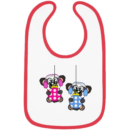 Panda Pet Christmas Balls Winter Snow Bibs