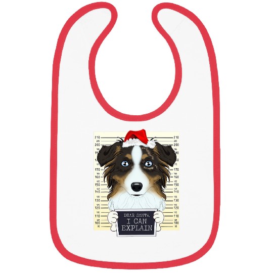 Dear Santa I Can Explain I Christmas Australian Shepherd Bibs