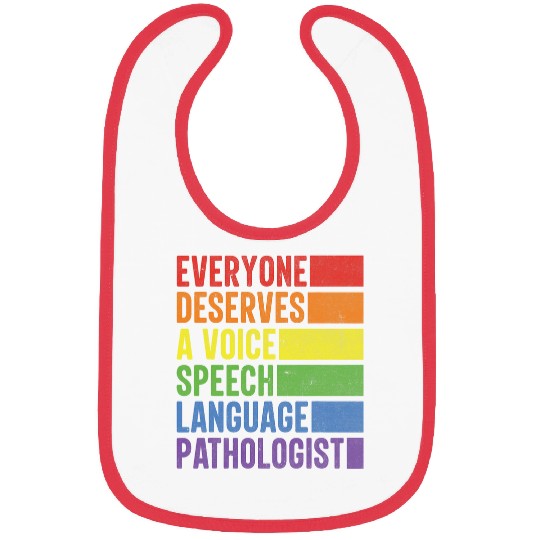Retro Everyone Deserves A Voice Speech Language Pathologist Bibs