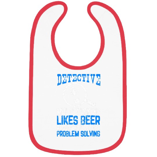 Detective Multi Tasking Problem Solving Distressed Design Bibs
