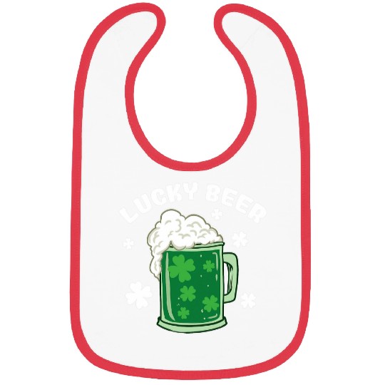 Beer Fun St Patricks Day Drinking Lucky Beer Quote St Pattys Bibs