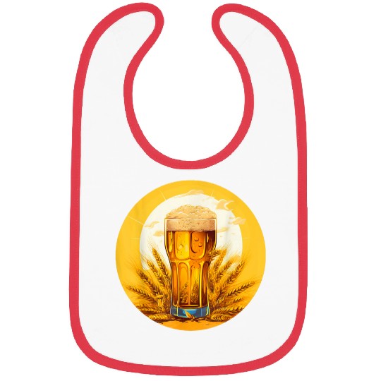 Beer Fun Cool Draught Beer with Wheat Cereal Costume Bibs