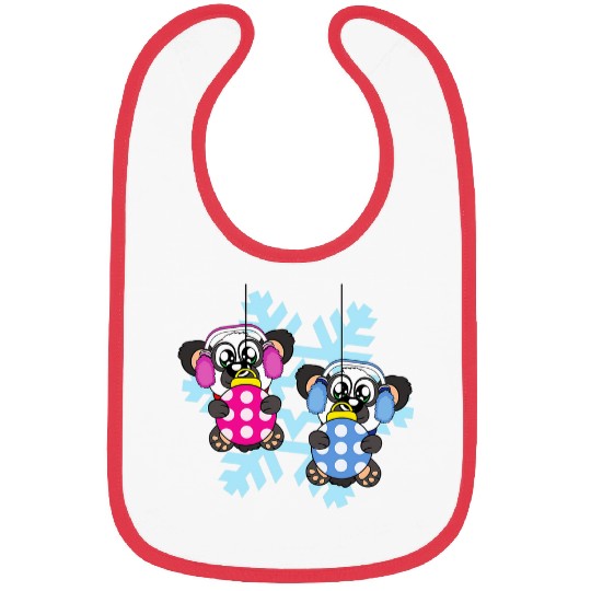Panda Pet Christmas Balls Winter Snowflake Snow Bibs