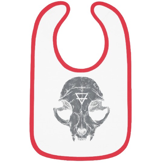 Cat Skull occult tattoo Artist tattoo Lovers For Cat Lovers Bibs