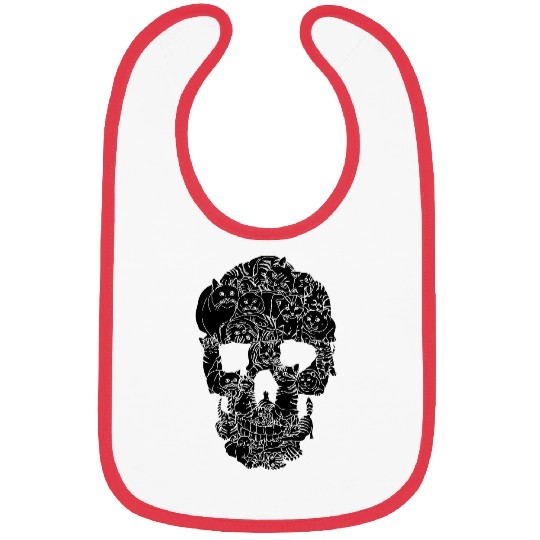 Cat Skull Kitty Skeletons Cats Halloween Skulls Tattoo Bibs