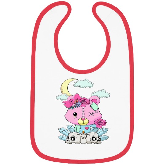 Bear Pet Gothic Pastel Teddy Bear 2 Bibs