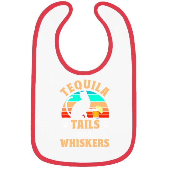 Funny Tequila Drinking Cat Lover Salt Lime Bartender Drink 23 Bibs