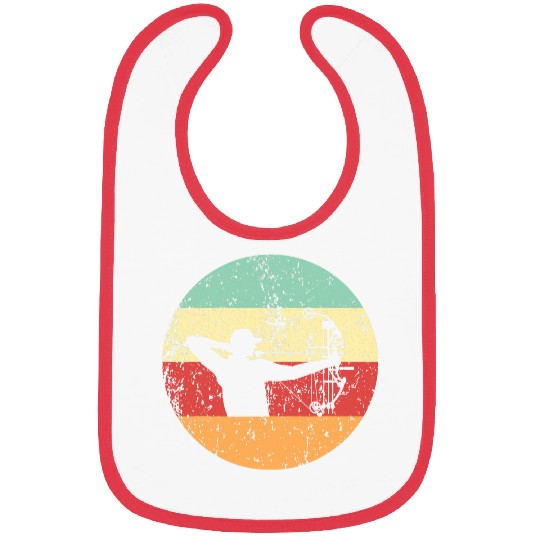 Bow Hunting vintages Archery Cool Retro 1970s Style Circle Bibs