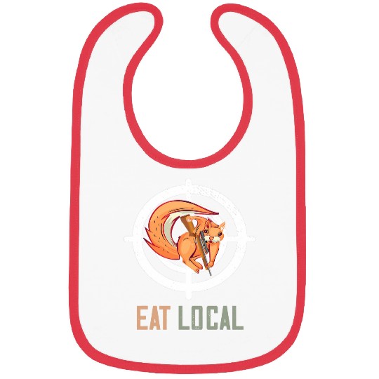 Eat Local Squirrel Hunter Squirrel Hunting Target Bibs