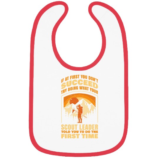 Scout Job Lovers Hiking Happy Camper Camp Funny Bibs