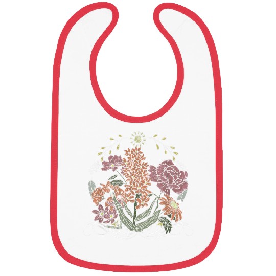 Herbs and Botanical Garden vintages Wildflowers Bibs