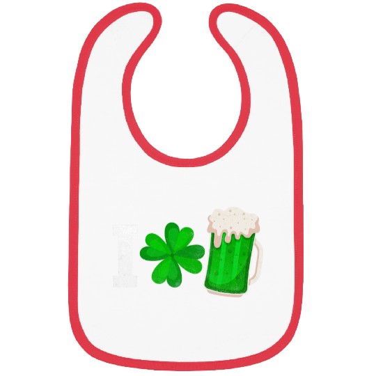 Beer Fun I Love Beer Four Leaf Clover St Patricks Day Drinking Party Bibs