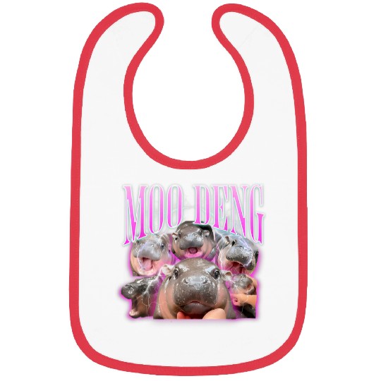 Hippo Pet Moo Deng Baby Hippo Bootleg Bibs