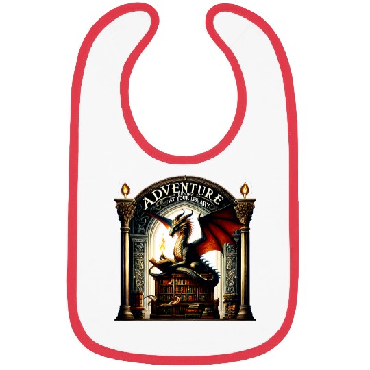 Dragon Pet Reading Lover Adventure Begins At Your Library Dragons Bibs