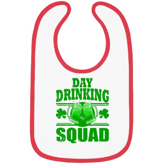 Beer Fun St Patrick s Day Drinking Squad vintages Beer Shamrocks Bibs