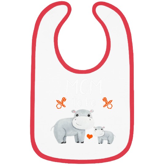 Hippo Pet Mom To Be Hippo Baby Shower Cute Animal Bibs
