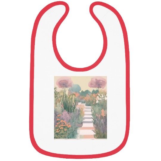 Herb Garden Bloom Pastel Aroma Bibs