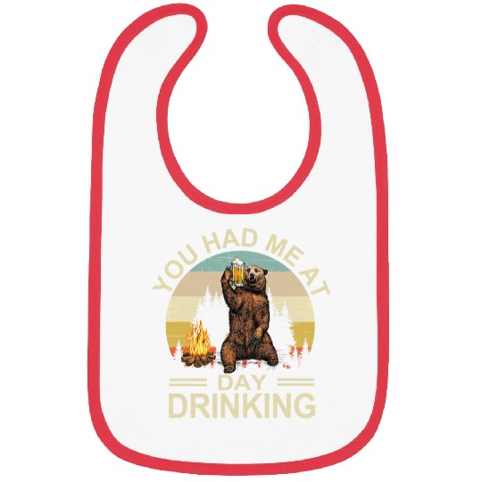Bear Pet You Had Me At Day Drinking vintages Bear Drinking Beer Bibs