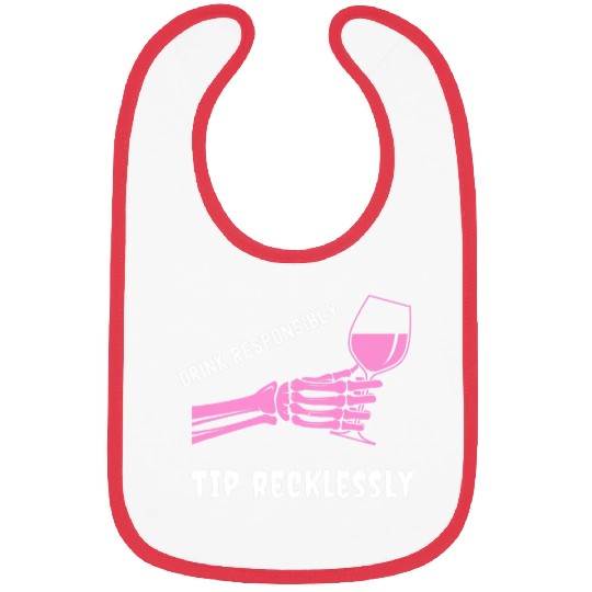 Bartender Job Waitress Server Funny Goth Pink Gothic Bibs