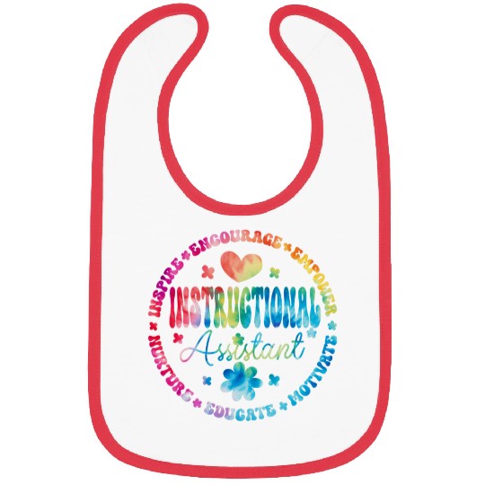 Instructional Assistant Team 100th Day School Teacher Aide 1 Bibs