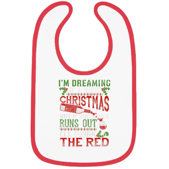 Wines Fun WHITE CHRISTMAS Funny Bibs