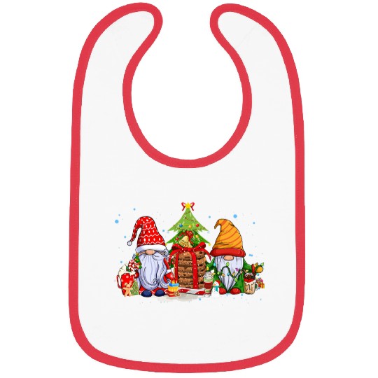 Coffee Fun Christmas Gnomes Santa Hat Iced Coffee Hot Cocoa Latte Bibs